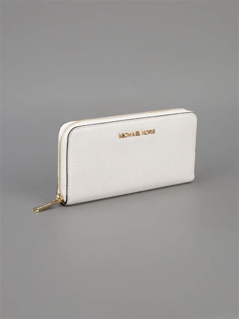 michael kors bedford wallet white|Michael Kors optic white wallet.